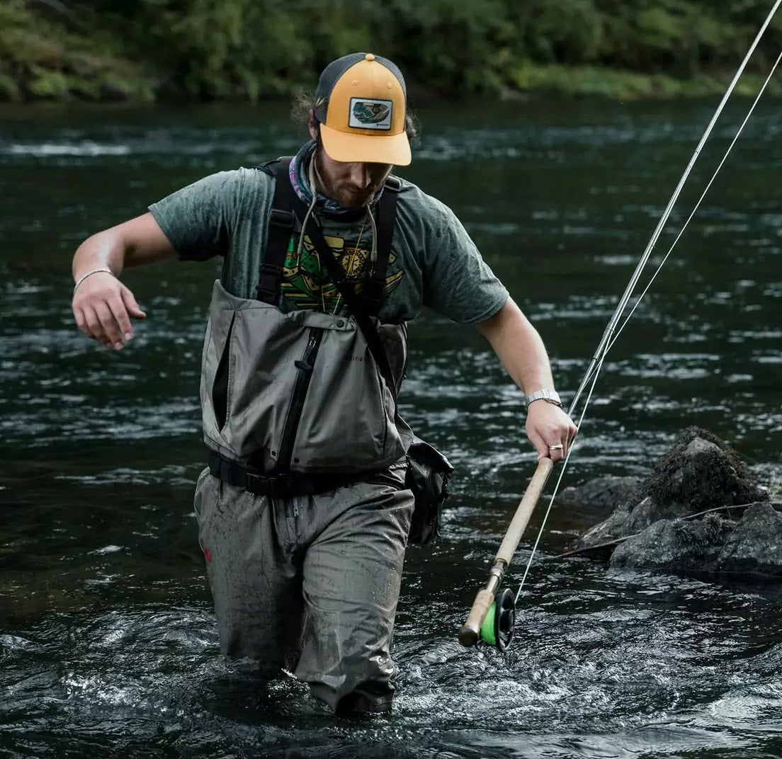 redington zip front waders